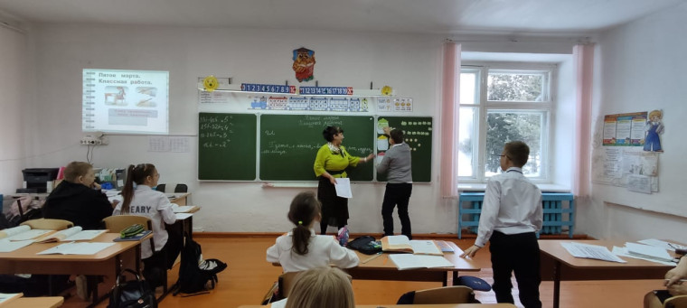 Открытый урок русского языка в 4 классе..